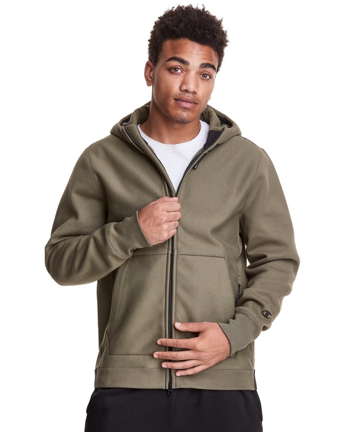 Champion Hoodie Heren - Olijfgroen - Defender Series Reverse Weave® Stormshell Full Zip ( 602384-FBR